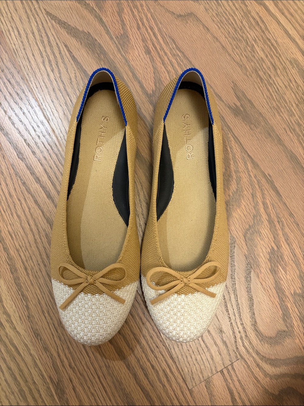 Rothy's Women's Two-Tone Beige and Cream Ballet Flats
